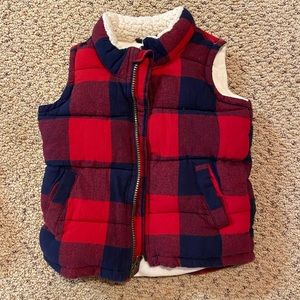 3T old navy plaid vest